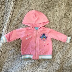 Vintage 2000s 2004 CARE BEARS Varsity Track Spring Jacket Infant Girl 12 Months